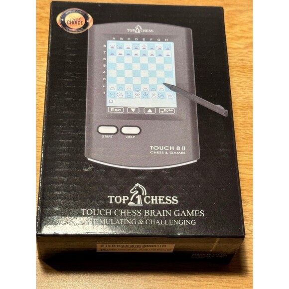 NEW TOP 1 CHESS Touch 8 Chess II & 8 Brain Games Handheld Electronic Game Stylus - Picture 3 of 6